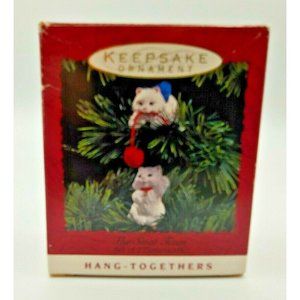 Hallmark Keepsakes Two Cat Figurine Ornament 1993 Hang-Together “The Swat Team”